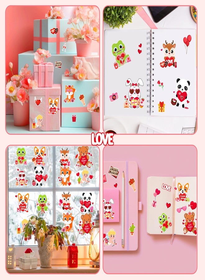 Actilize 24 Sheets Valentine's Day Make a Face Stickers, 8 Designs DIY Animal Stickers Classroom Crafts, Valentines Day Gifts for Toddlers, Party Favors Supplies - Image 5